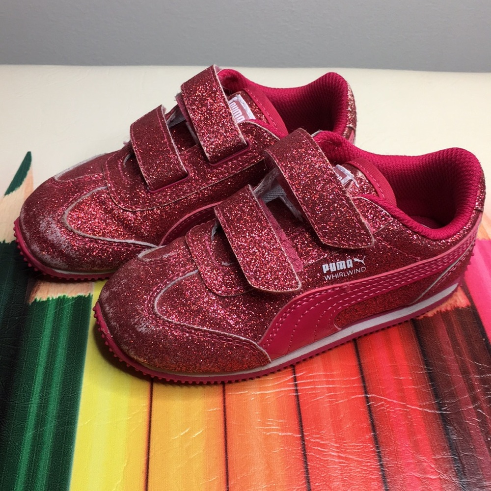 Glitter Pink PUMA WHIRLWIND Kids Sneakers